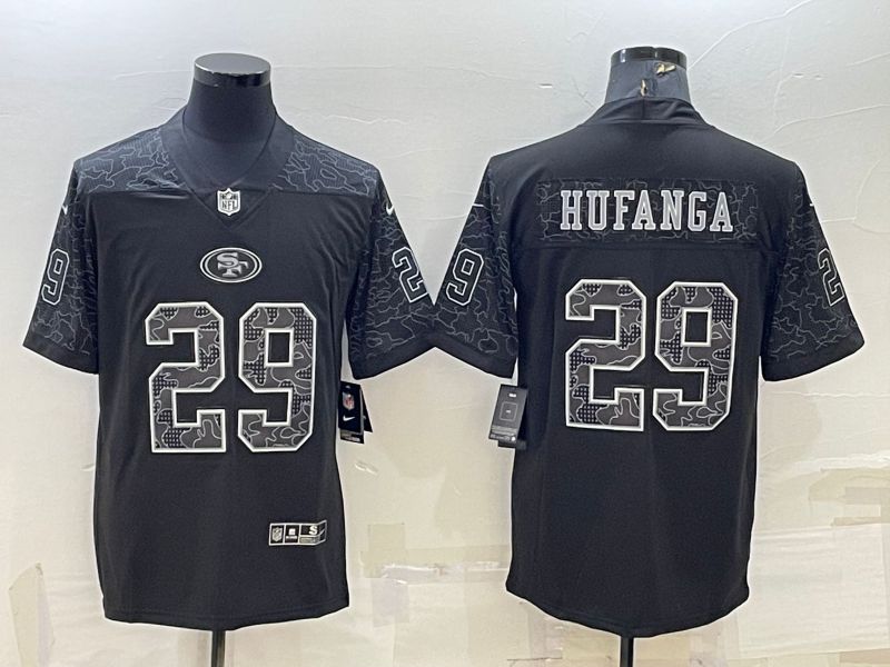 Men San Francisco 49ers 29 Hufanga Black Reflector 2022 Nike Limited NFL Jersey